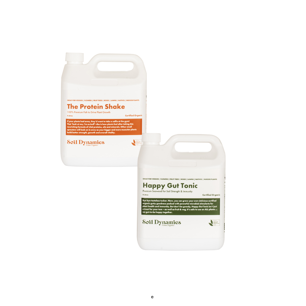 Organic Seaweed fertiliser -Happy Gut Tonic & organic fish fertiliser -The Protein Shake