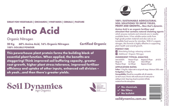 Amino Powder - 100% soluble.    NB : This item is available for purchase please email regarding freight