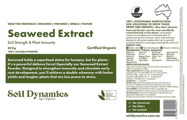 Seaweed Extract - 100% soluble.  NB : This item is available for purchase please email regarding freight