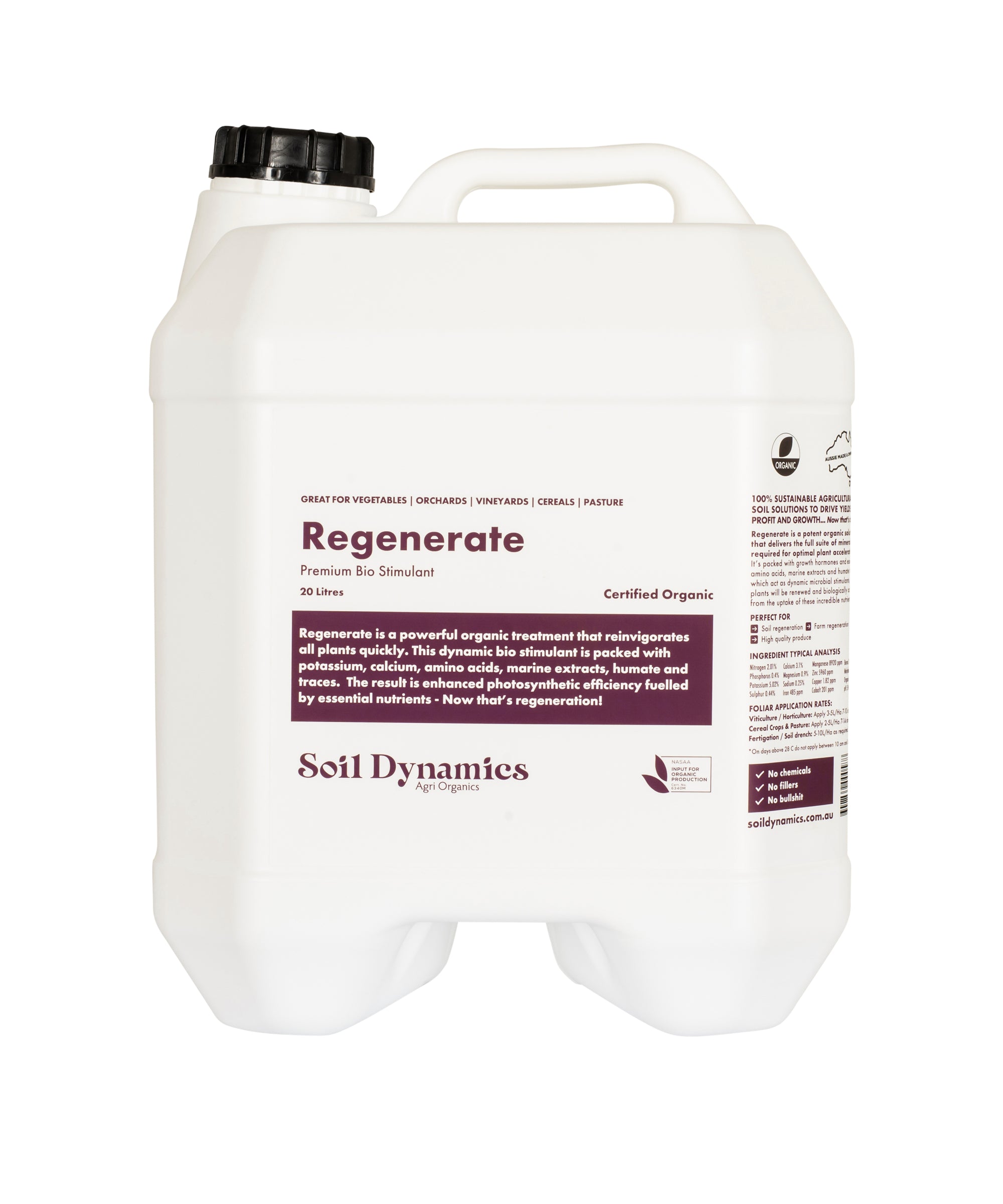 certified organic fertiliser - regenerate