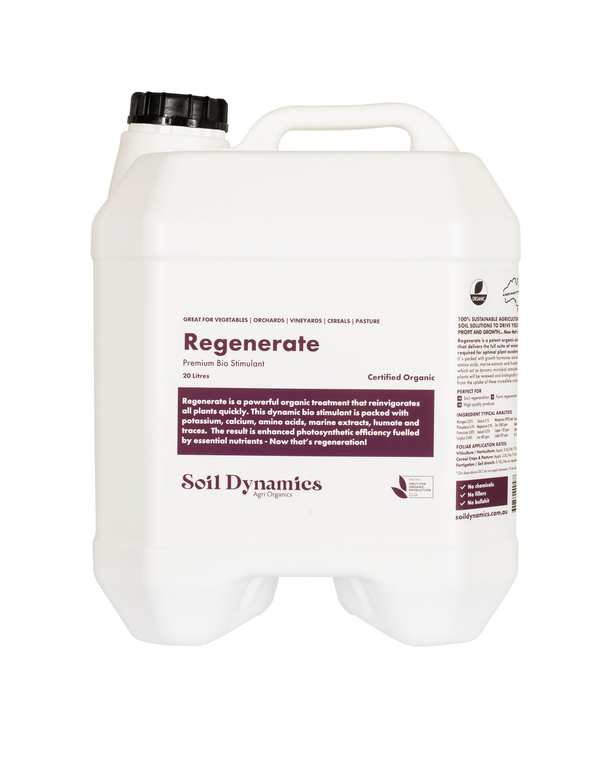 certified organic fertiliser - regenerate