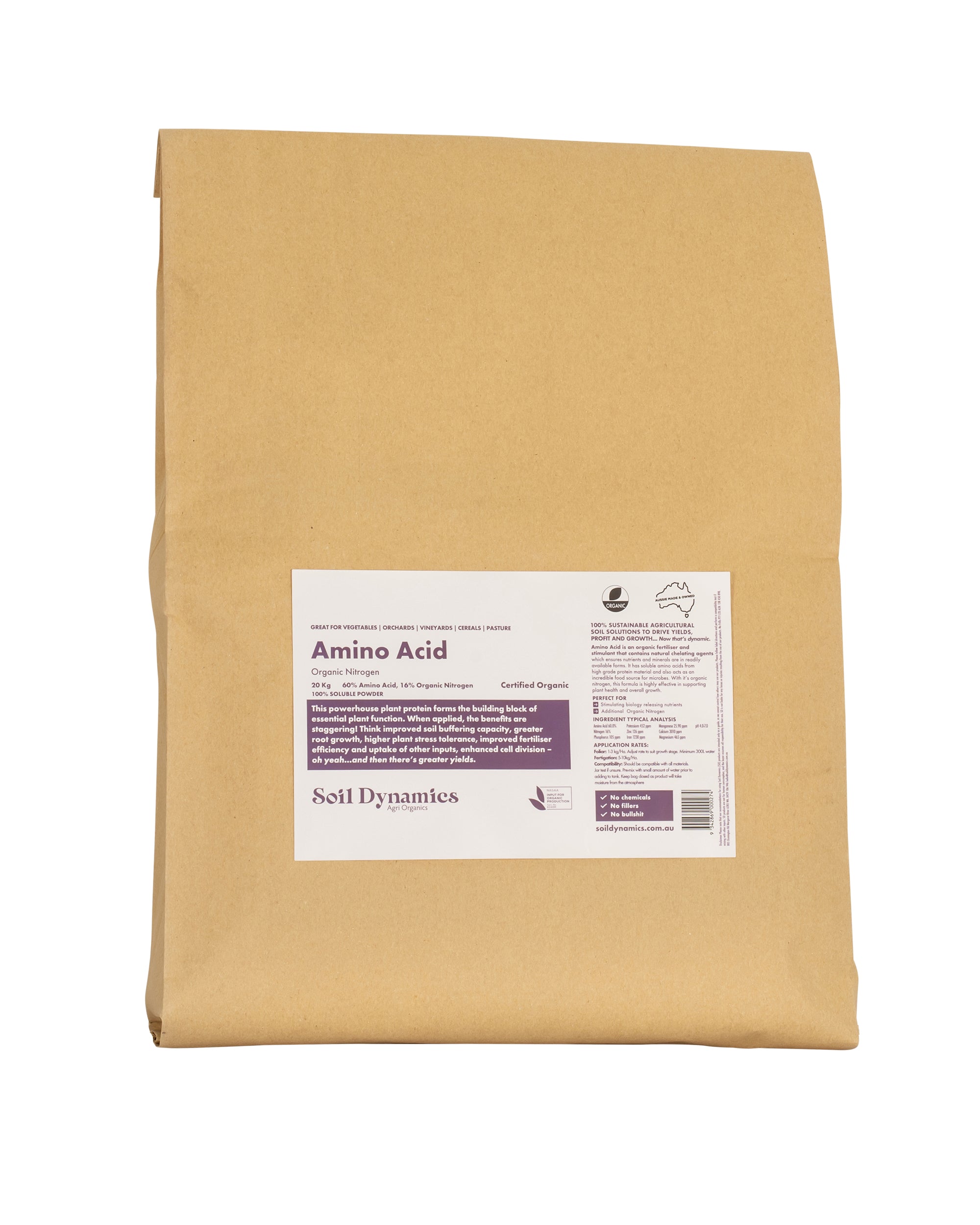 Amino Acid Powder - certified organic fertilisers australlia