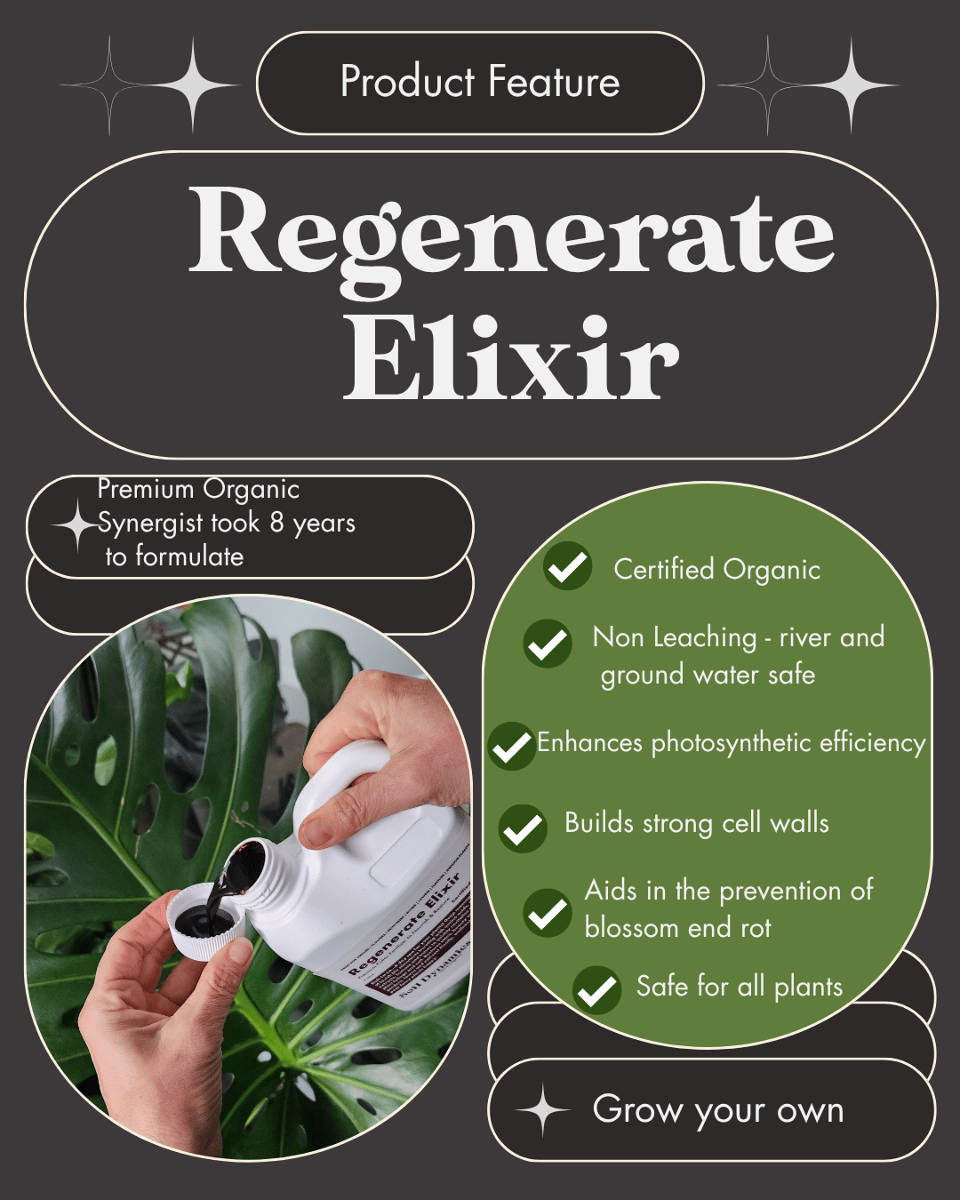 Product feature graphic for Regenerate Elixir